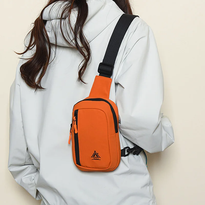 Marken-Brusttasche für Herren und Damen, modische Umhängetasche, wasserdichtes Nylon für Outdoor-Aktivitäten, Laufen, Radfahren, Reisen, Handytasche – Detail 8
