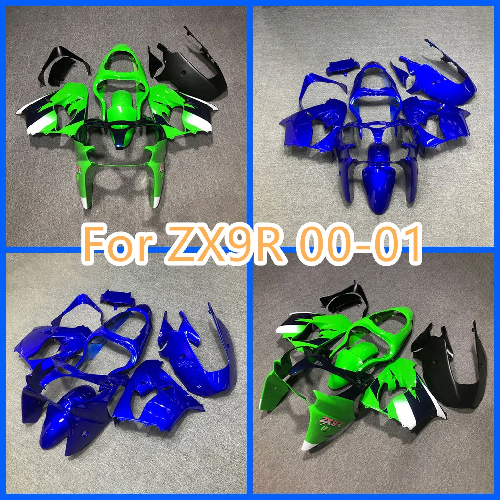 New ABS Plastic Motorcycle Fairing Kit for 00 01 ZX9R KAWASAK ZX-9R 2000 2001 ZX 9R Body Repair Bodykit 100% Fit Injection Mold