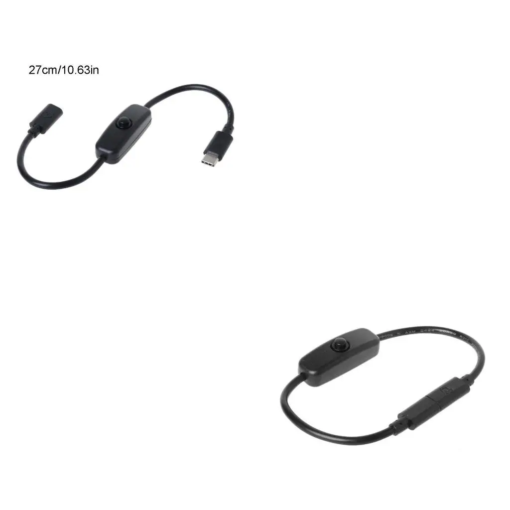Type C Male to Female Extension Cable With Switch for Raspberry 4 Android