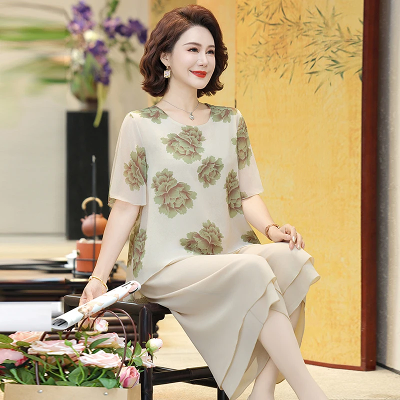 conjunto-de-ropa-de-verano-a-la-moda-para-mama-con-top-de-chifon-de-manga-corta-fibra-de-poliester-corte-holgado-cuello-redondo-dos-piezas