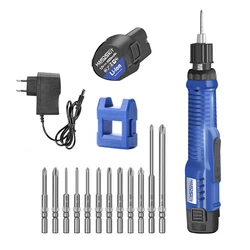 Kit de tournevis électrique sans fil aste au lithium, outils électriques ménagers, jeu de tournevis électriques de précision, 12V