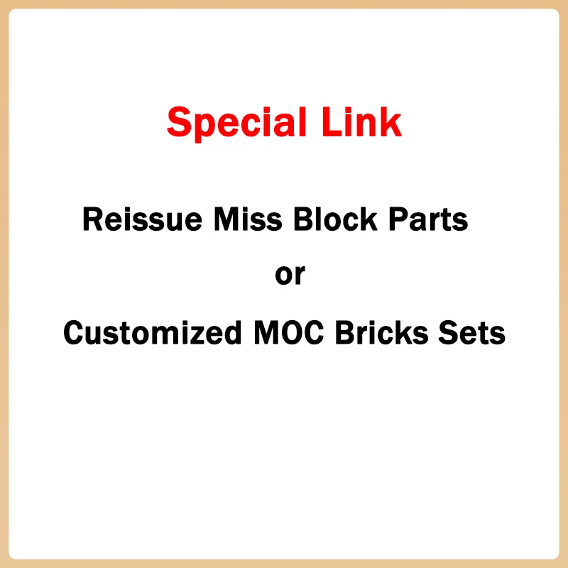 

Reissue Miss Block Parts or Customized MOC Bricks Sets