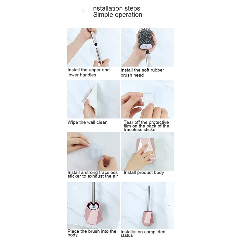 Tête de toilette murale ou verticale en silicone TPR, porte-brosse nordique, accessoires HOAccessrespiration