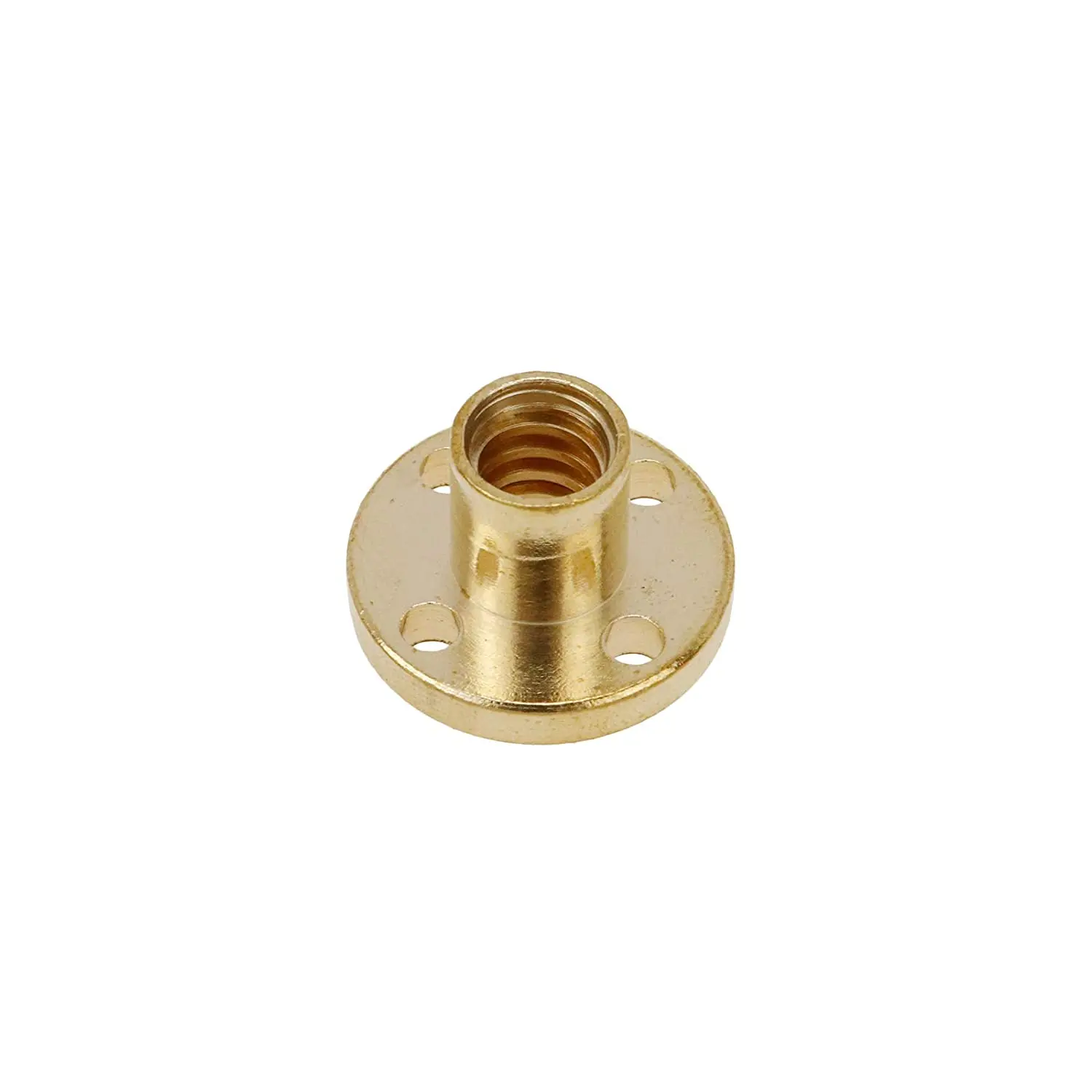 T8 Lead Screw Nut Flange Brass Nut Pitch 1mm/2mm Lead1/2/4/8/10/12mm/14 mm Trapezoidal Lead Screw Nut For CNC 3D Printer Parts
