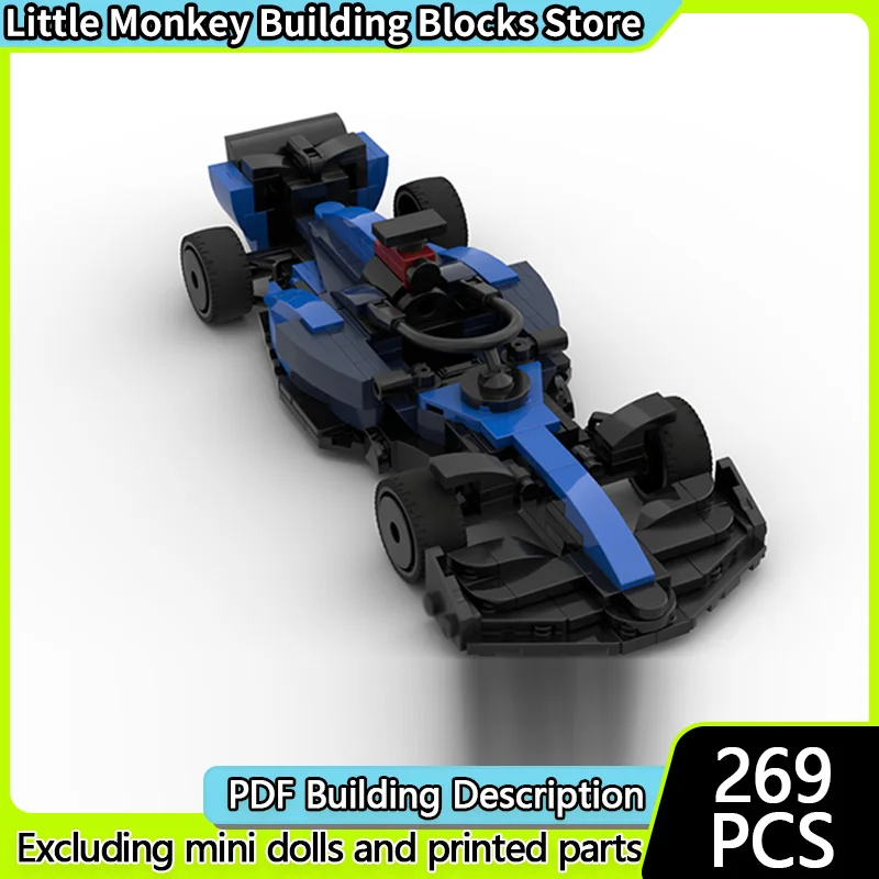 

City Car Model MOC Building Bricks FW46 Single-Seater Racing Car Modular Technology Children Holiday Gifts Assemble Toys Suit
