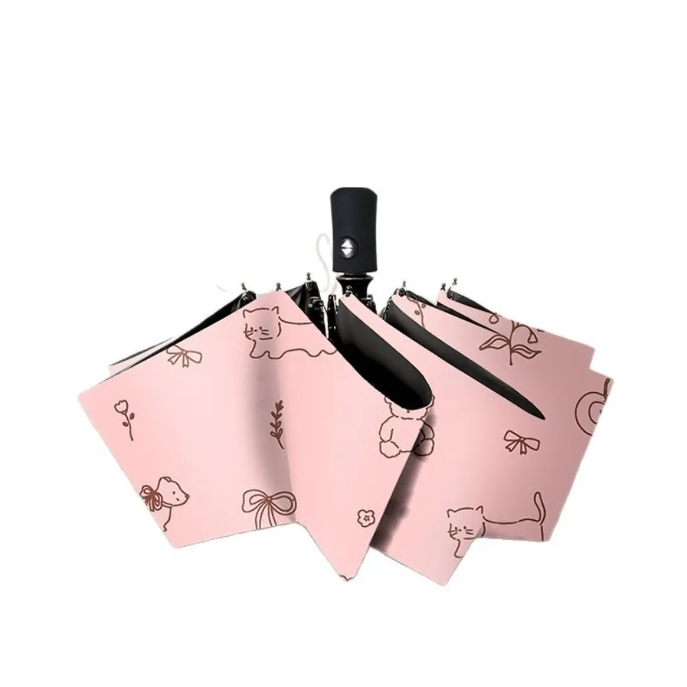 

Automatic Dual-Use Umbrella Sun Protection UV Protection Sun Umbrella Windproof Cartoon Patterns Travel Rain Umbrella