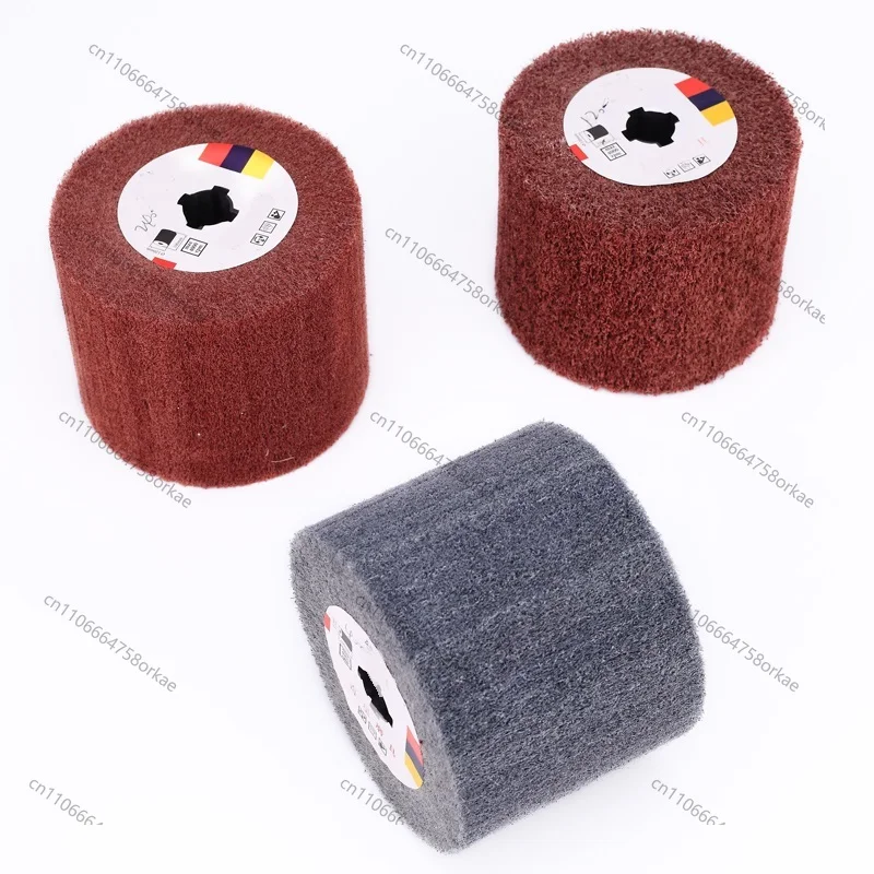 1pcs High quality Non-Woven Nylon Flap Brush Satin Polishing Drum Wheel  120*100*19mm for Stainless Steel
