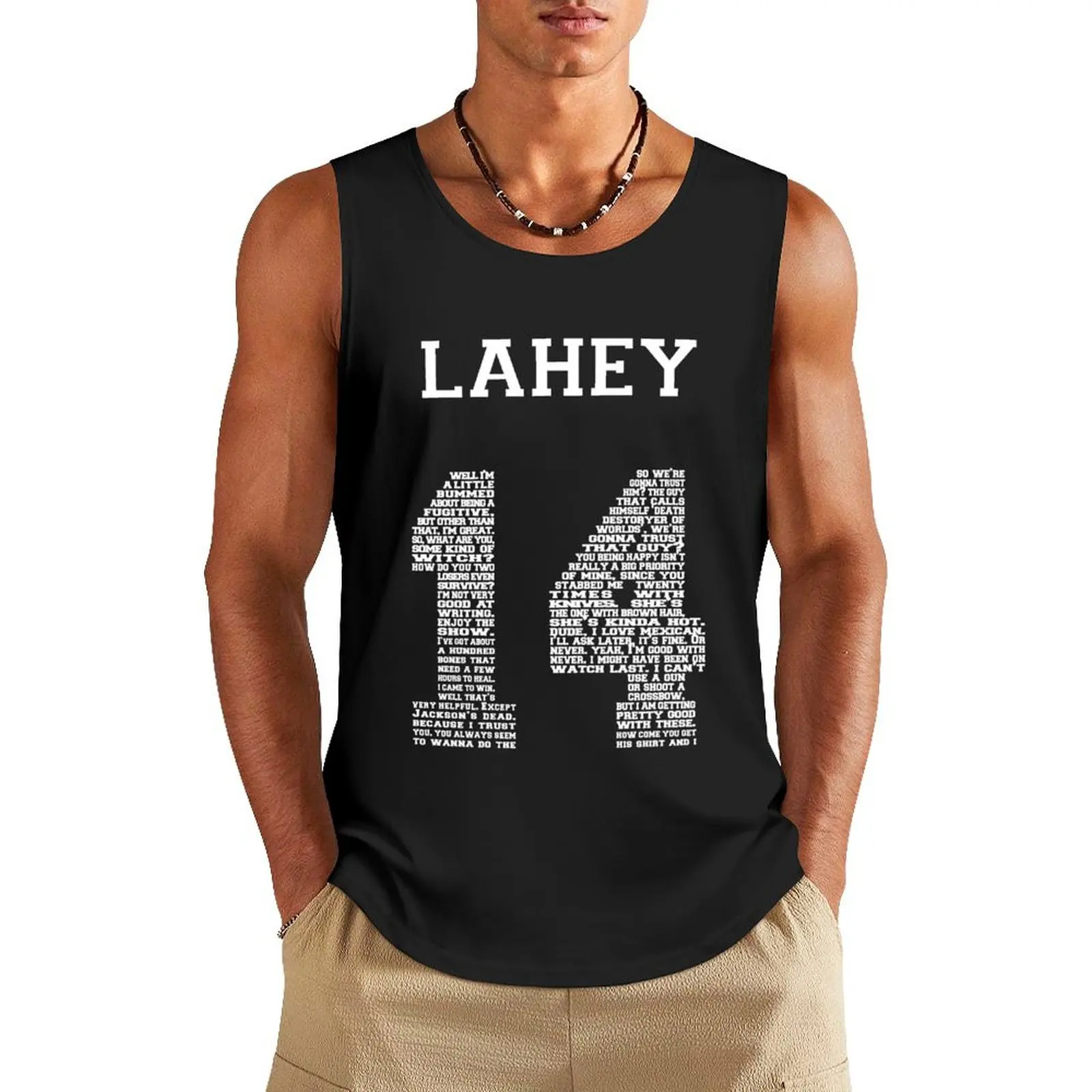 Isaac Quote Jersey Tank Top Short sleeve men clothings new in tops & t-shirt