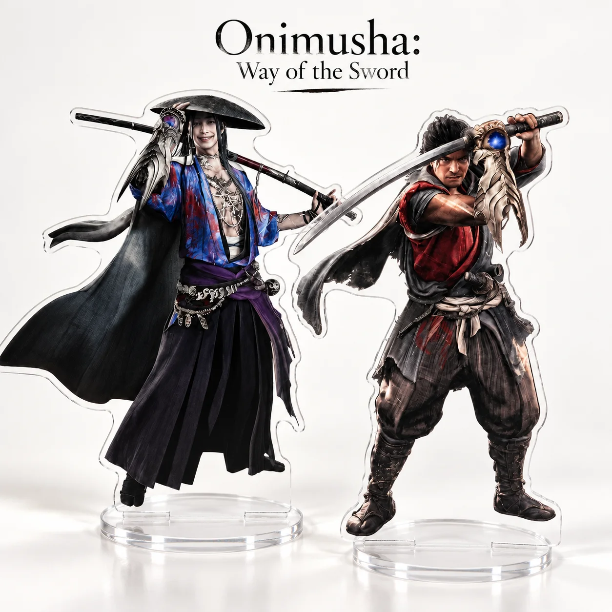 Onimusha Way Of The Sword Acrylic Standee Featuring Miyamoto Musashi Sasaki Ganryu Game Tabletop Collectible Display Keychain