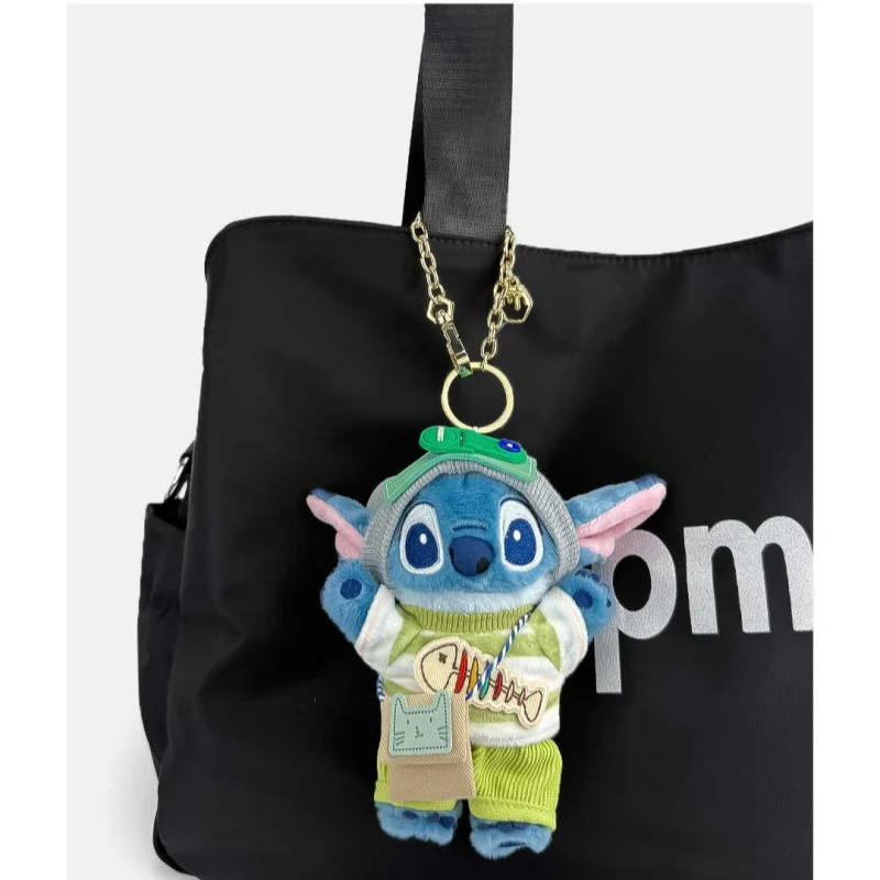 Genuine Disney Stitch Cute Plush Doll Keychain Pendant Stitch Keychain Bag Keychain Girls' Holiday Surprise Gift Plush Toys