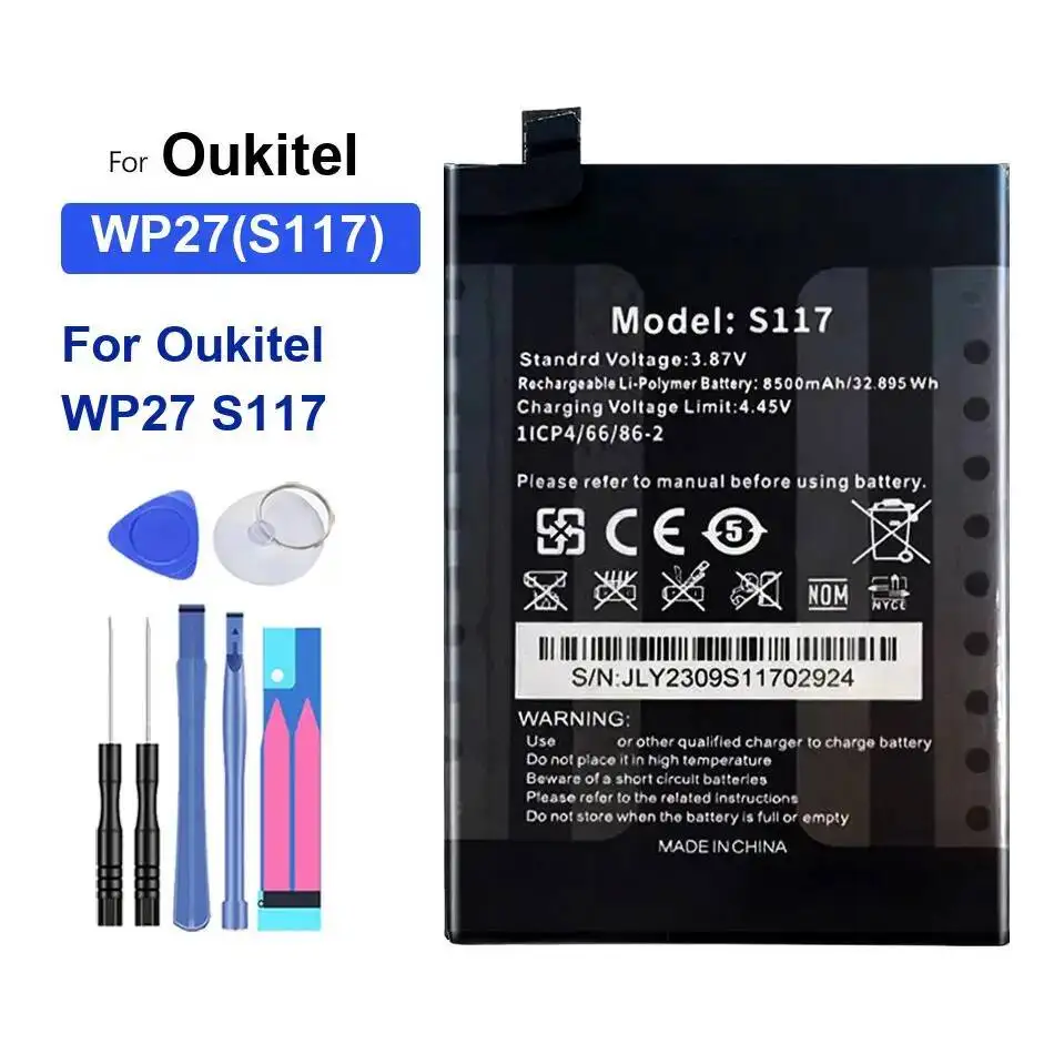 

8500Mah For Oukitel WP27 S117 Long-Lasting Performance Mobile Phone Battery