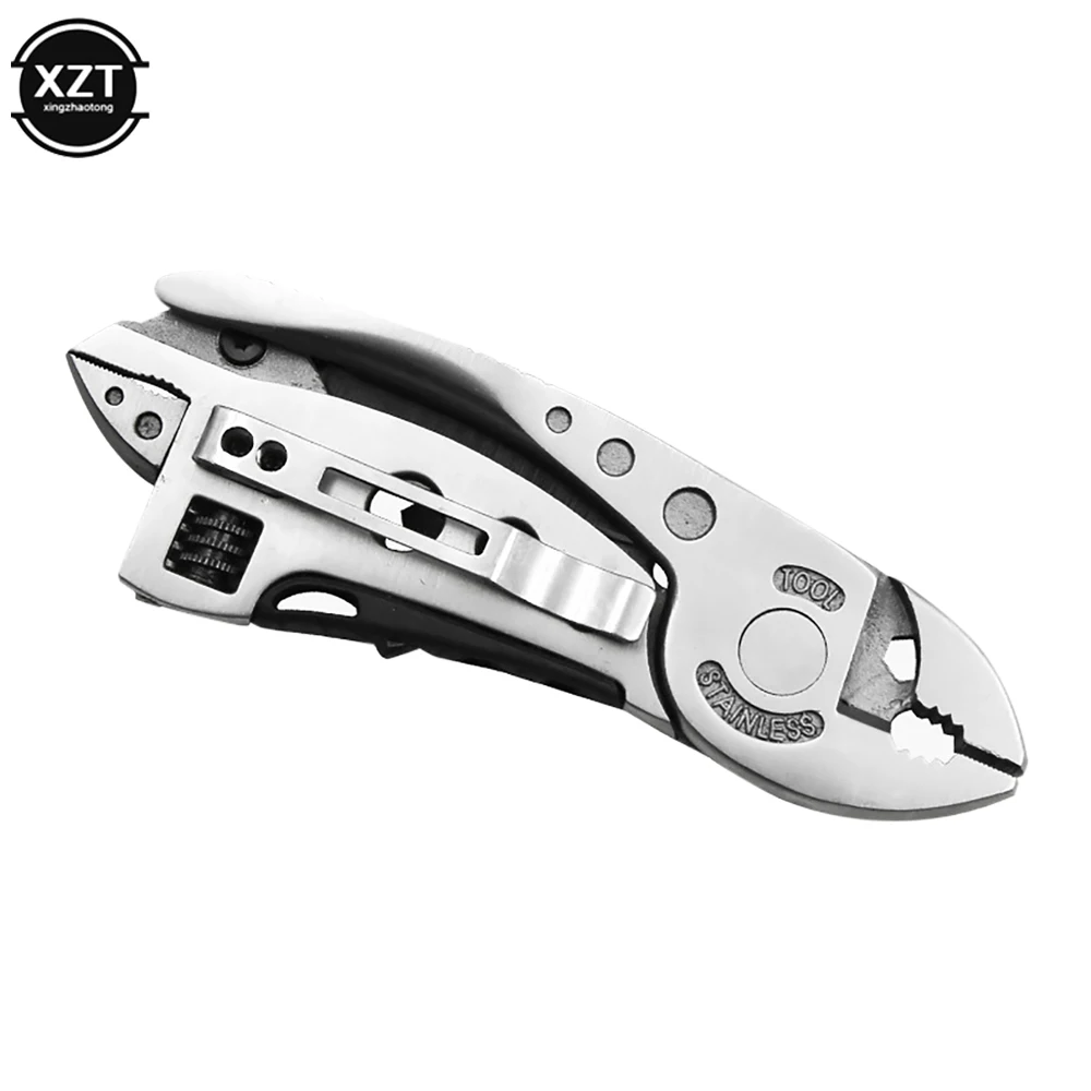 Multitool Pliers Pocket Knife Screwdriver Set Kit Adjustable Wrench Jaw Spanner Repair Outdoor Camping Survival Portable