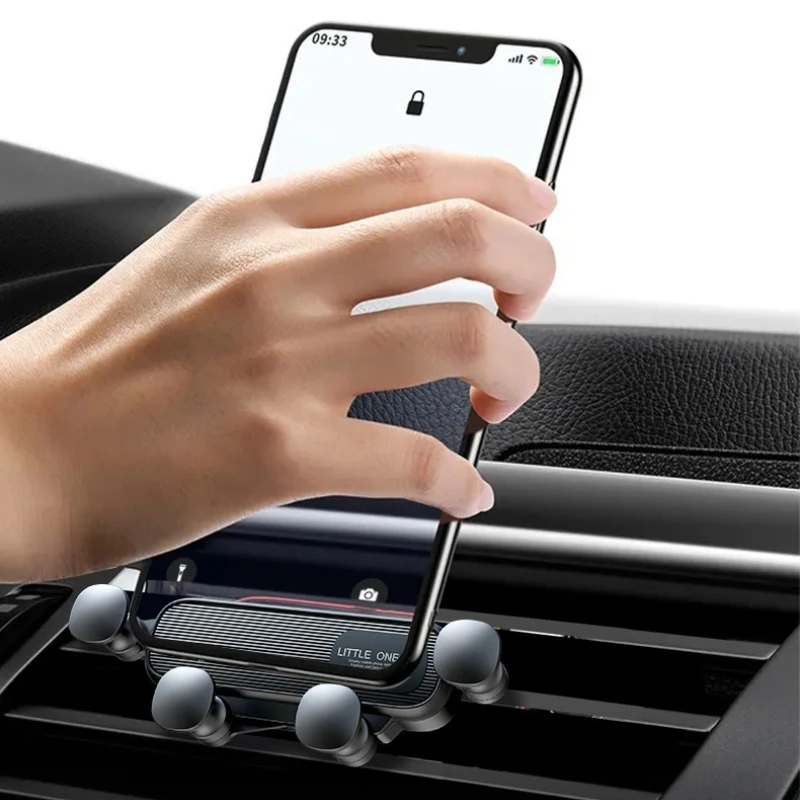 

Gravity Car Phone Holder Air Vent Mobile Phone Mount Universal Shockproof GPS Clip Smartphone Stand Support For 4.7-7 inch