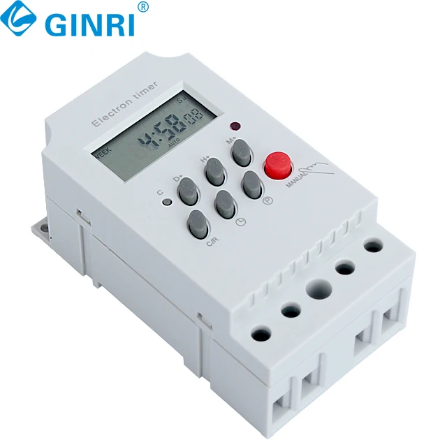 3PCS Ginri KG316T-II 220V 25A Din Rail Digital Programmable Electronic Timer Switch LCD Microcomputer Digital Timer Controll