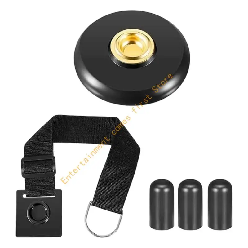 Black Cello Endpin Holder Strap with Chair-Leg Loop and Rubber Cup for a Consistent Resting Point During Playing 55KD
