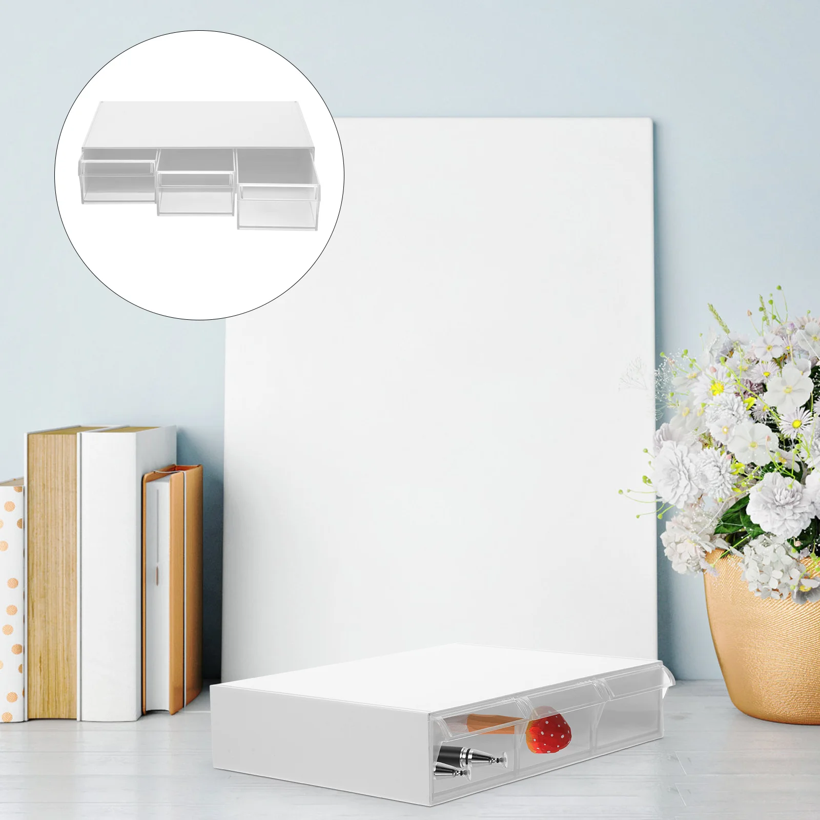 

Perfect Workmanship Desk Storage Box with Drawers Organizer for Office Supplies Desk Storage Organizer