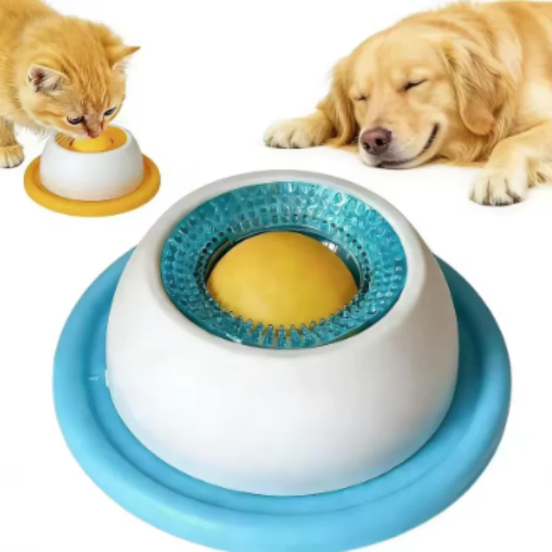 Brinquedos Interativos para Cães, Dispensador de Comida de Alimentação Lenta, Brinquedos para Lamber para Treinamento de Filhotes e Alimentação de Gatos, Acessório para Caixa de Alimentação, Brinquedo de Mastigar para Enriquecimento