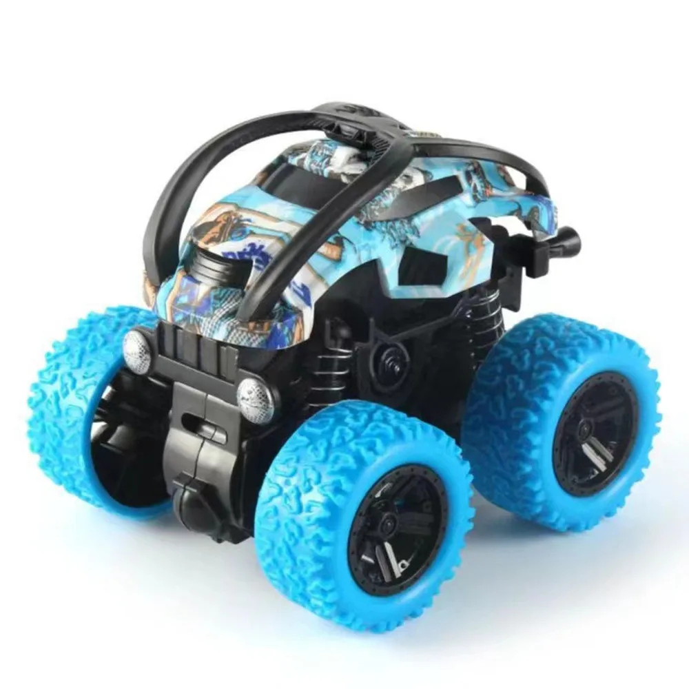 Pull Back 4WD Inertia Stunt Dump Truck Toy Car for Boys Kids Pull Back Go Racing Vehicle Cool Flip Over Model Gift