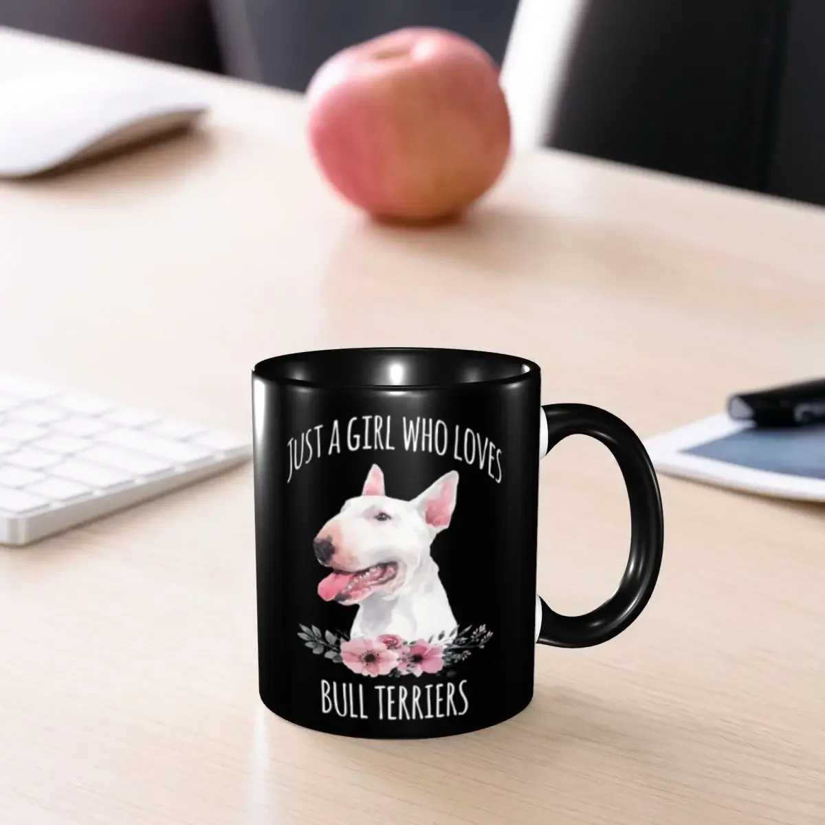 Customized Bull Terrier Lover Mug DIY Dog Ceramic Milk Tea Coffee Cup