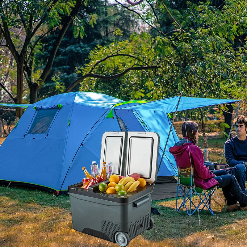 

TULX 12 Volt Car Refrigerator Portable Freezer Car Fridge RV Electric Compressor Cooler with Wheels 35L