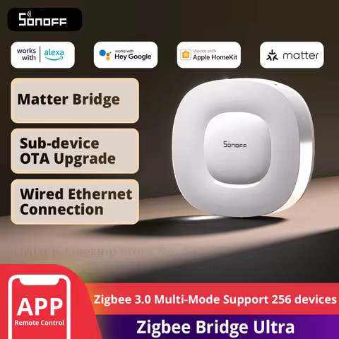 SONOFF ZB Bridge-U Zigbee Bridge Ultra Smart Matter Gateway Zigbee 3.0 Multi-Mod...