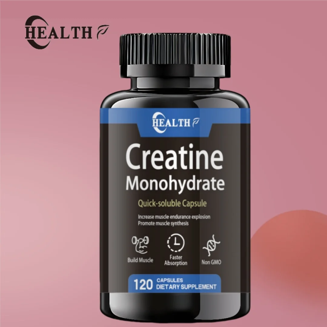 Creatine Monohydrate Capsules 120ct 3000mg Per Serving GlutenFree NonGMO