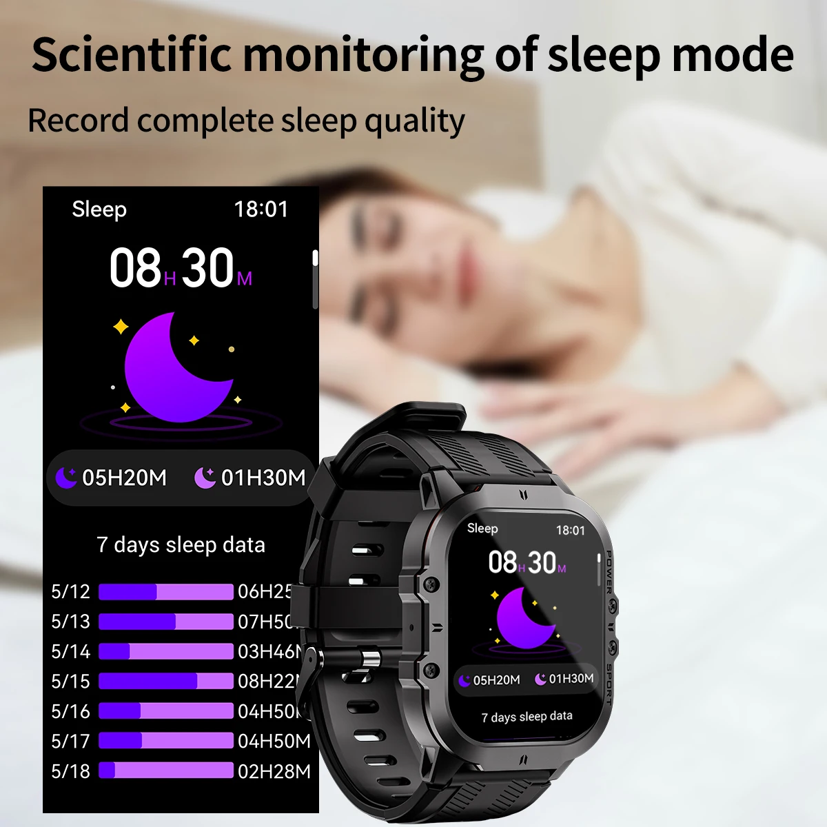 Uhoofit C26 Jam Tangan Pintar Pria 1.96 Inci Layar AMOLED 1ATM Tahan Air Multi Mode Olahraga Monitor Kesehatan Panggilan Bluetooth Jam Tangan Pintar