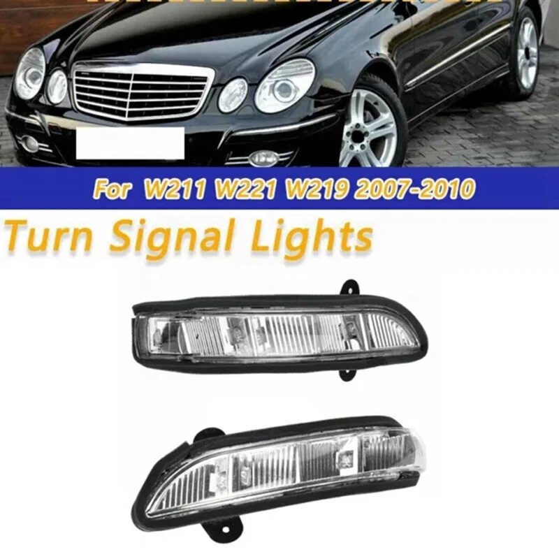 1 Pair Rearview Mirror Turn Side Lights Mirror Turn Signal Light For Mercedes Benz W211 W221 A2198200521 A2198200621