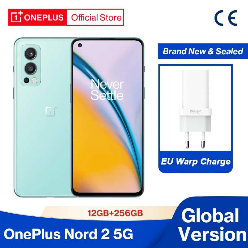 

World Premiere OnePlus Nord 2 5G 8GB 128GB Global Version 50MP AI Camera OIS MTk Dimensity 1200-AI Warp Charge 65