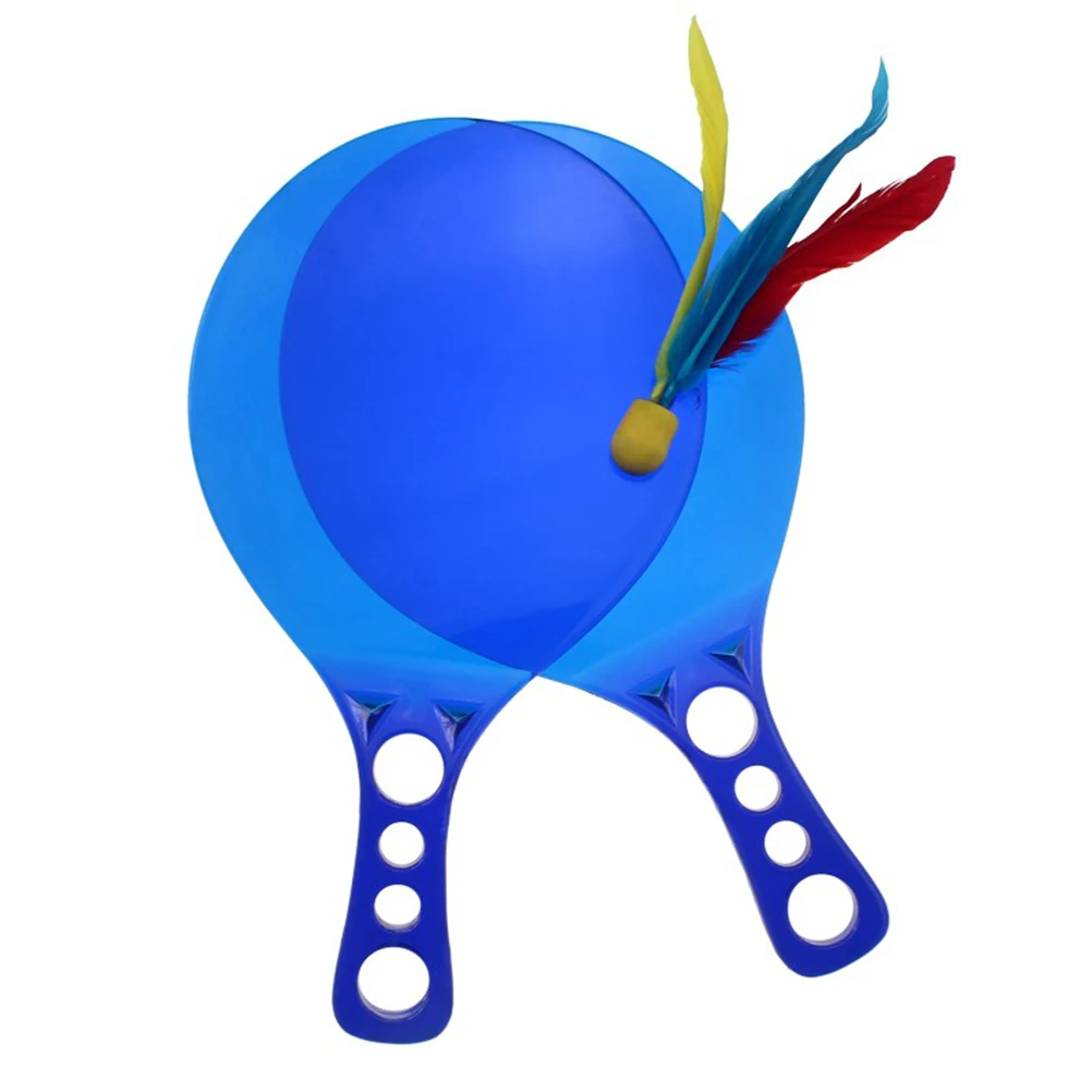 2 Paar Badminton-Ballschläger, Strandschläger, Kunststoff-Badmintonschläger, Outdoor-Zubehör, Sportspiel, Spielzeug ohne Ball (zufällige Farbe).