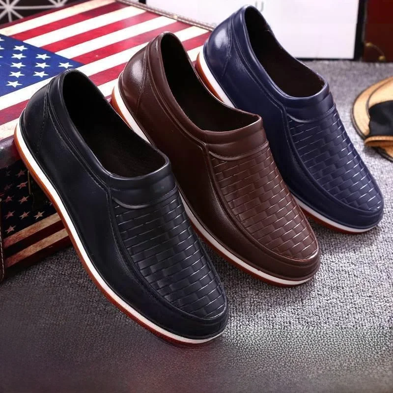 

Breathable Cow Tendon Bot Waterproof Kitchen Work Boots Anti-slip Wear-resistant Chef oes Construction Se Rubber oes