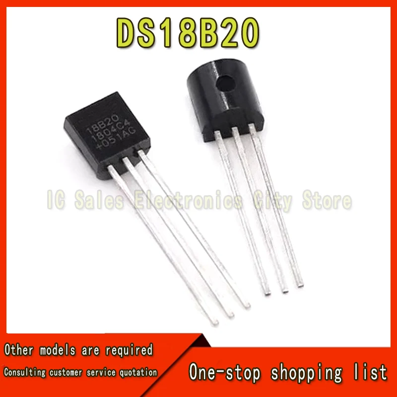 10-100 DS18B20 TO 92 sensor electronic chip 18B20 temperature sensor IC 18b20 DIY electronic spot wholesale