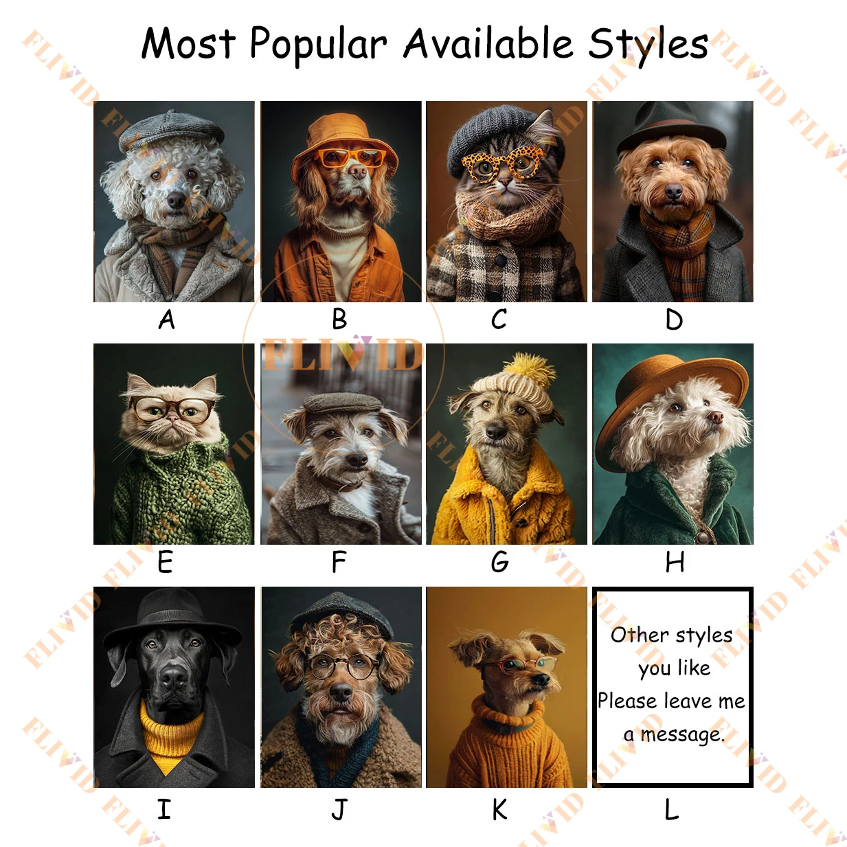 Custom Retro British Gentleman Pet Portrait Canvas Wall Art,Custom Personalized Warm Retro Pet Portrait Poster Print Decor