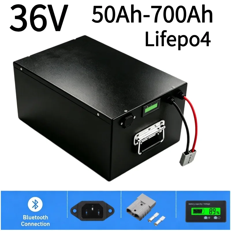 36V LiFePO4 Battery Pack 50Ah-700Ah High Capacity Deep Cycle Lithium Battery Built-in BMS 3000W For Golf Cart Electric Vehicle S
