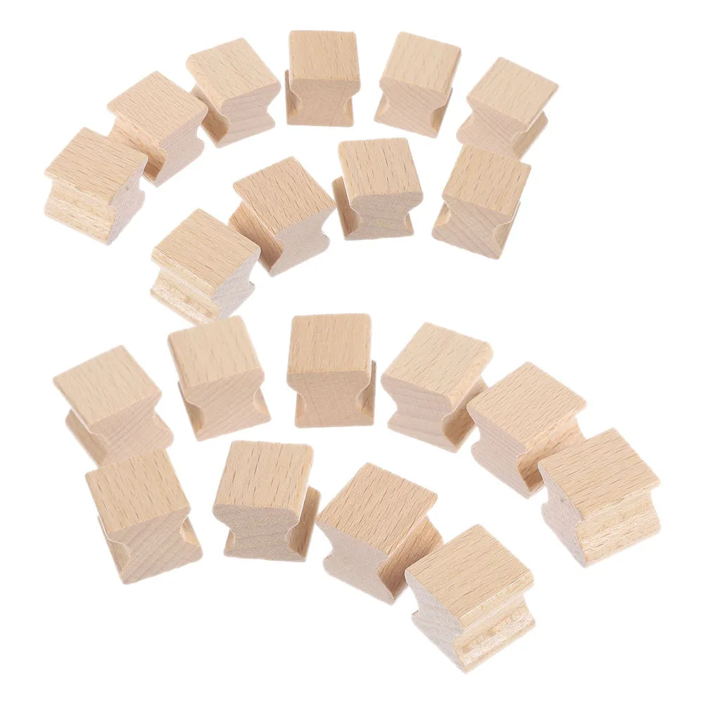 

20Pcs Wood Stamp Blanks Small Groove Carving Wooden Stamper for DIY Stamp Making Crafts Scrapbook Decorative Seal