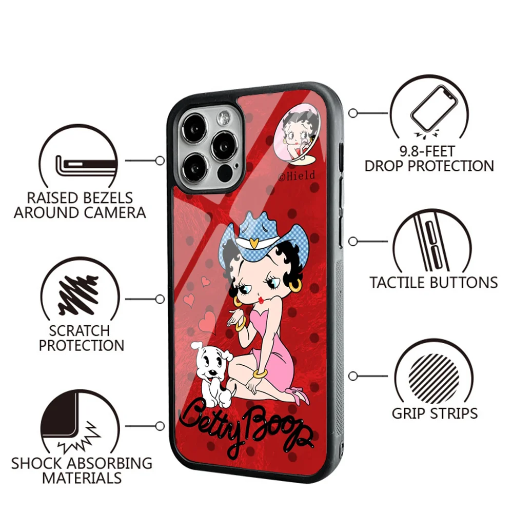 Painting B-Bettys Phone Case For Samsung S10 S20 S21 S22 S24 S30 Plus ULTRA Mirror Acrylic Cover