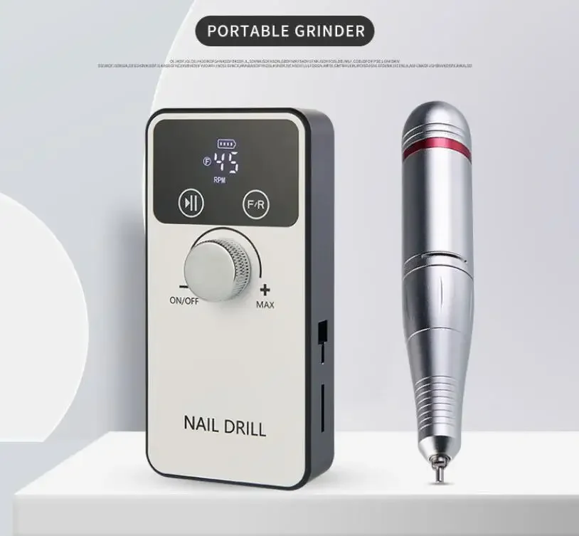 新しい 45000RPM プロフェッショナル電気ネイルドリルマシン充電式爪やすり爪アクセサリージェルネイルポリッシュサンダー低ノイズ