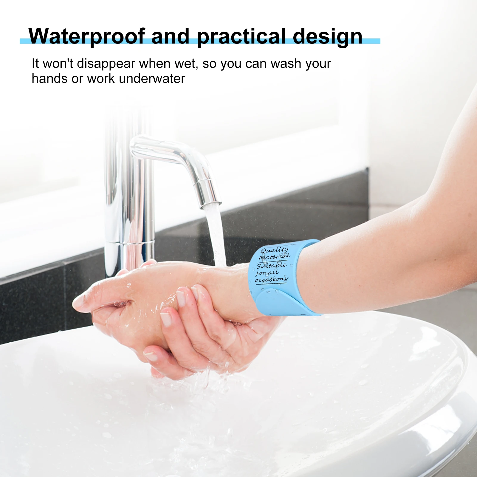 Silicone Memo Wristband Wearable Writeable  Note Wrist Band Reusable Waterproof Erasable with Scale for Forgetful Elderly