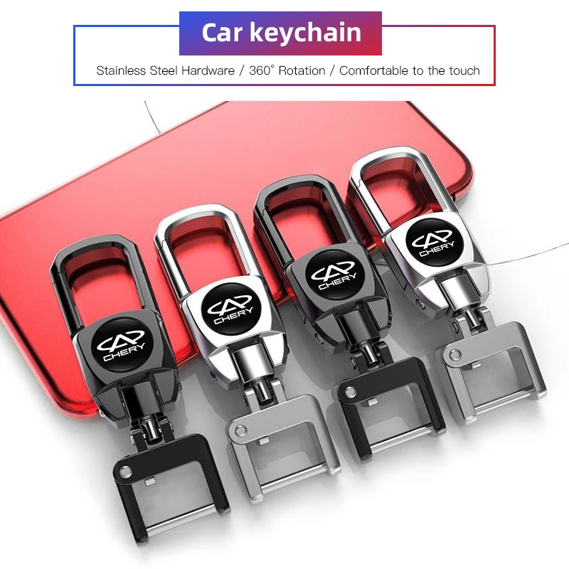 

Брелок для ключей из нержавеющей стали с 3D-логотипом автомобиля, аксессуар для Chery Tiggo 7 Pro 8 4 5 3 2 T11 5X Amulet Fora QQ Fulwin