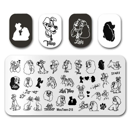 Nail Art Stamping MouTeen-239 Assassin Disney Nagelstempelplatten Maniküre-Set für Nail Art Stamper