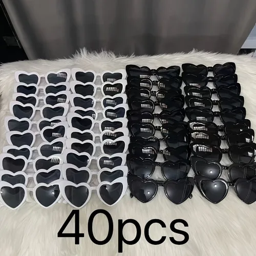 40 Uds. Gafas en forma de corazón, regalo de cumpleaños para fiesta de boda, regalo de cumpleaños, suministros para fiesta de despedida de soltero, regalo de Navidad y Halloween