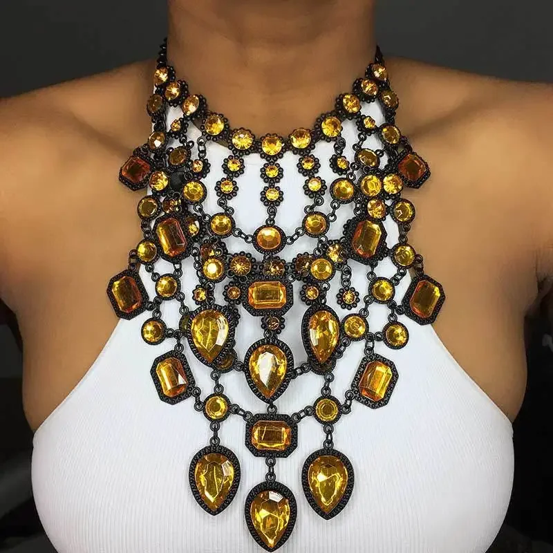 

Sexy Sequin Body Chain - Party Metal Halter Jeweled Chest Chain for Women