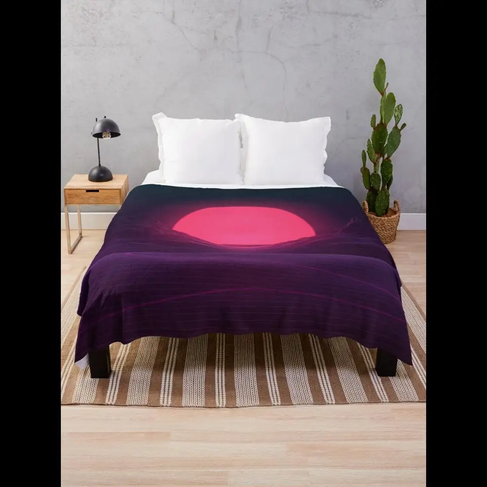 

Neon Sunset Throw Blanket Soft Cozy Plush Comforter for Bed Couch or Sofa Decor Lightweight Indoor Outdoor Blanket
