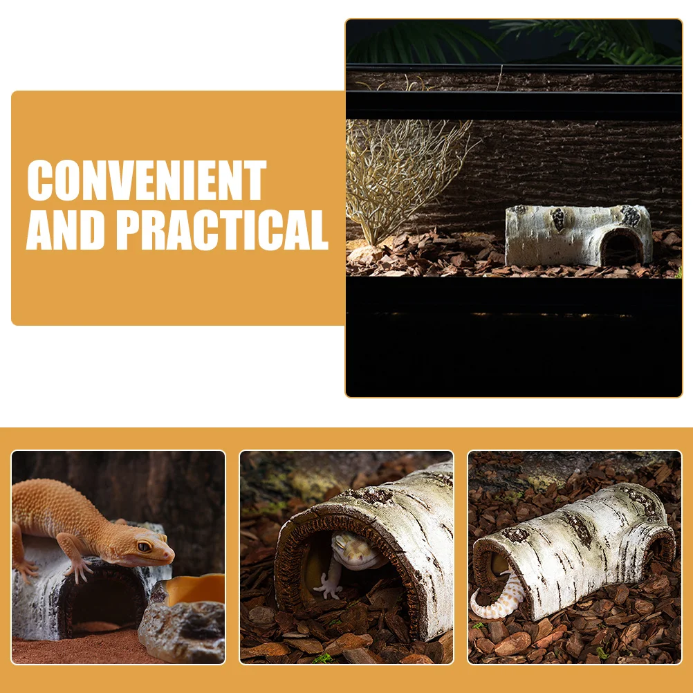 

Simulation Resin Trunk Cave for Aquarium Fish Tank Stump Decor Reptile Hideout Landscape Ornament Artificial Tree Underwater