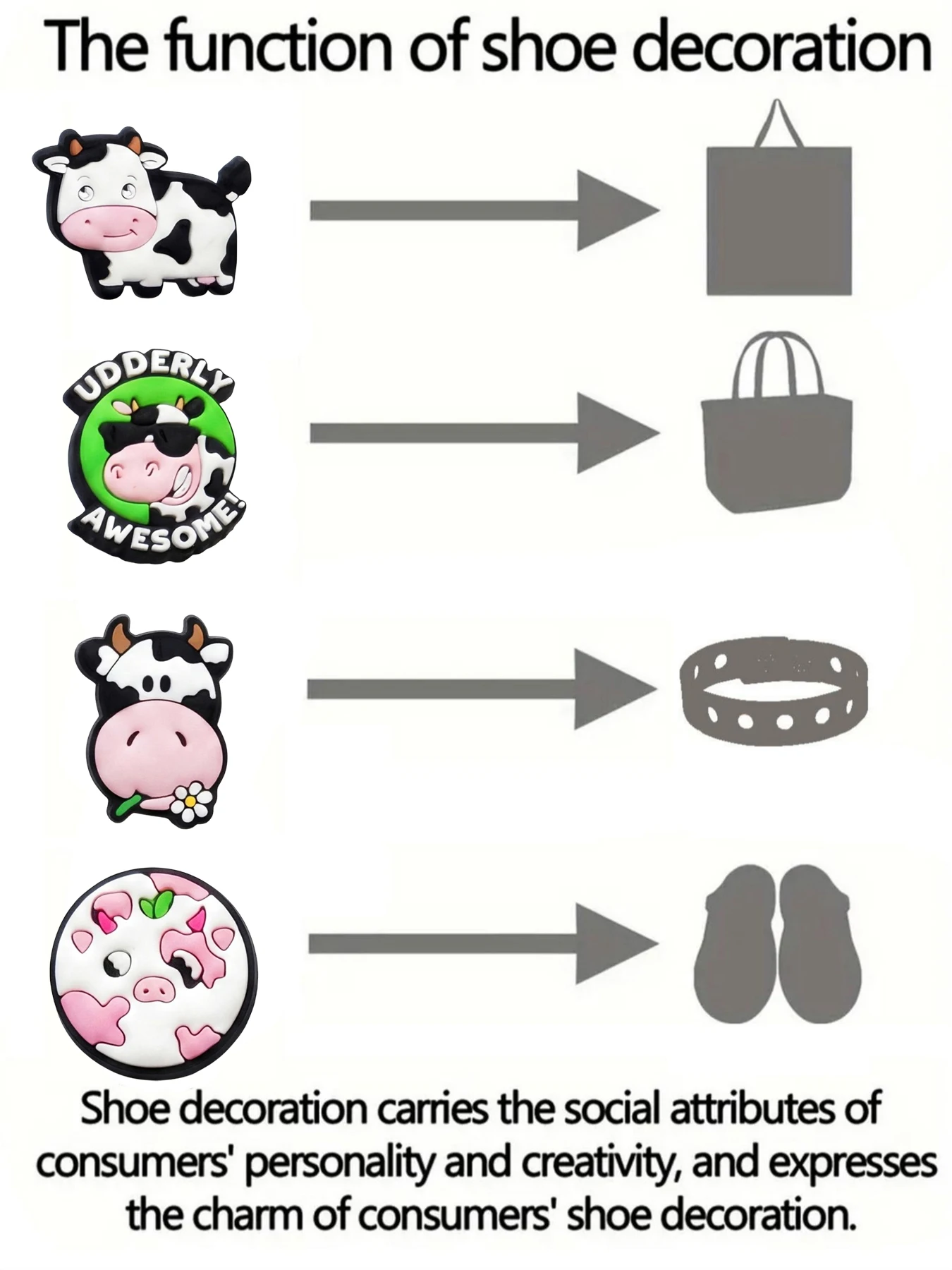 8-16PCS Cute cow Shoe Charm Mix Wholesale PVC Decoration Wooden clog sandal wristband bag Detachable DIY Waterproof Xmas Gift