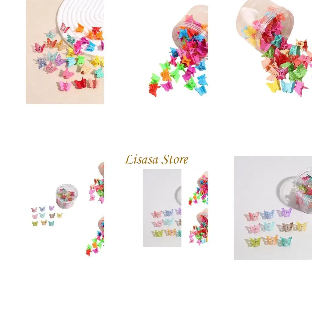 

M6CC Lovely Butterfly Pattern Hair Clip Sparkly Colorful Girls Hair Barrettes