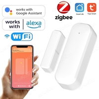 ZigBee WiFi Smart Door Window Sensor Tuya App Home Security Detector Protection Alarm System For Alexa Google Assistant Home