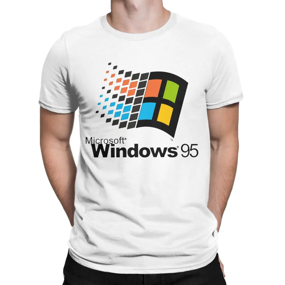 Футболка с ОС Windows 95 для мужчин и женщин, новая рубашка с принтом в виде компьютерной системы Windows95, из чистого хлопка, классическая одежда, лето