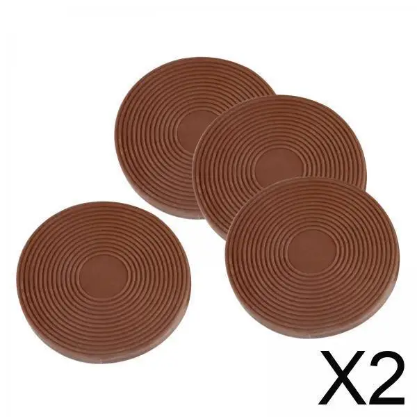 

2x набор из 4 противоскользящих чашек на колесиках для мебели, круглые стопоры на колесиках для мебели, пианино для стола-кровати