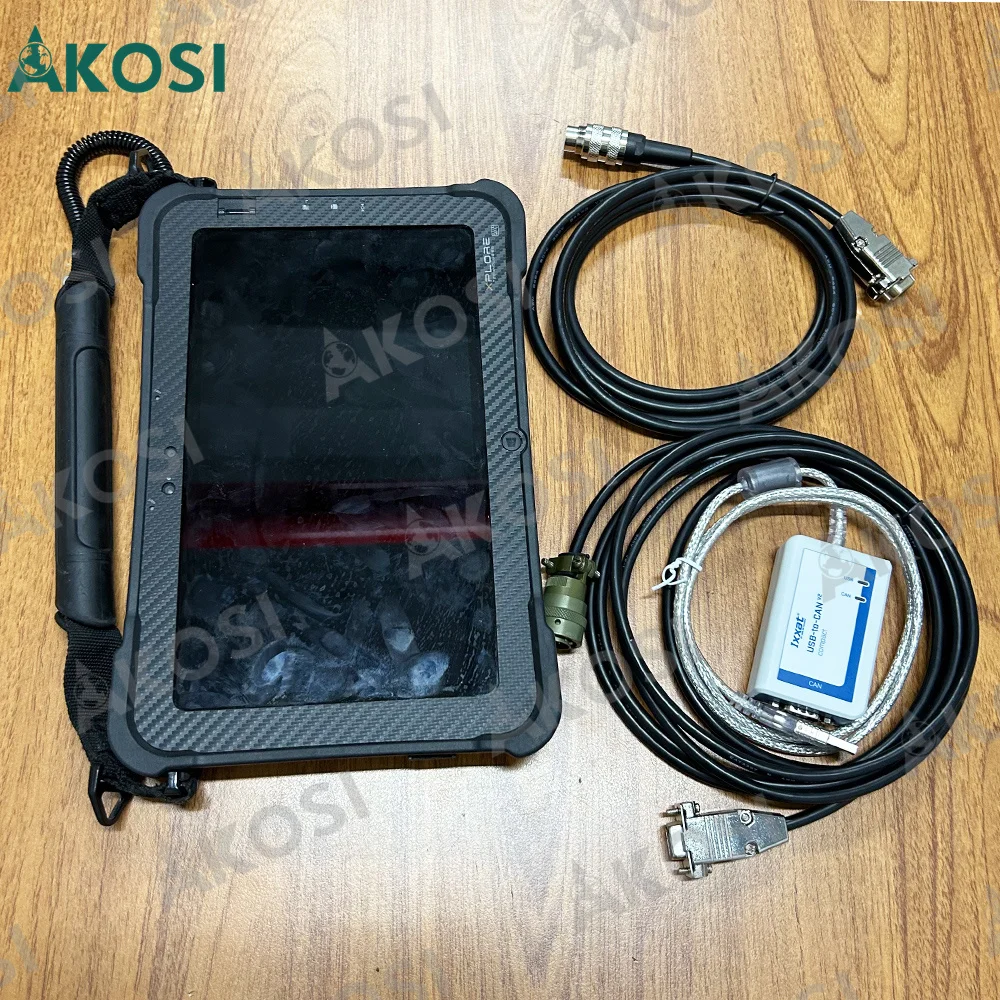 Ready to use Xplore Tablet+For MTU (USB-to-CAN) 2.72 COMPACT IXXAT Truck Diagnostic tool software Diesel engine scanner tool